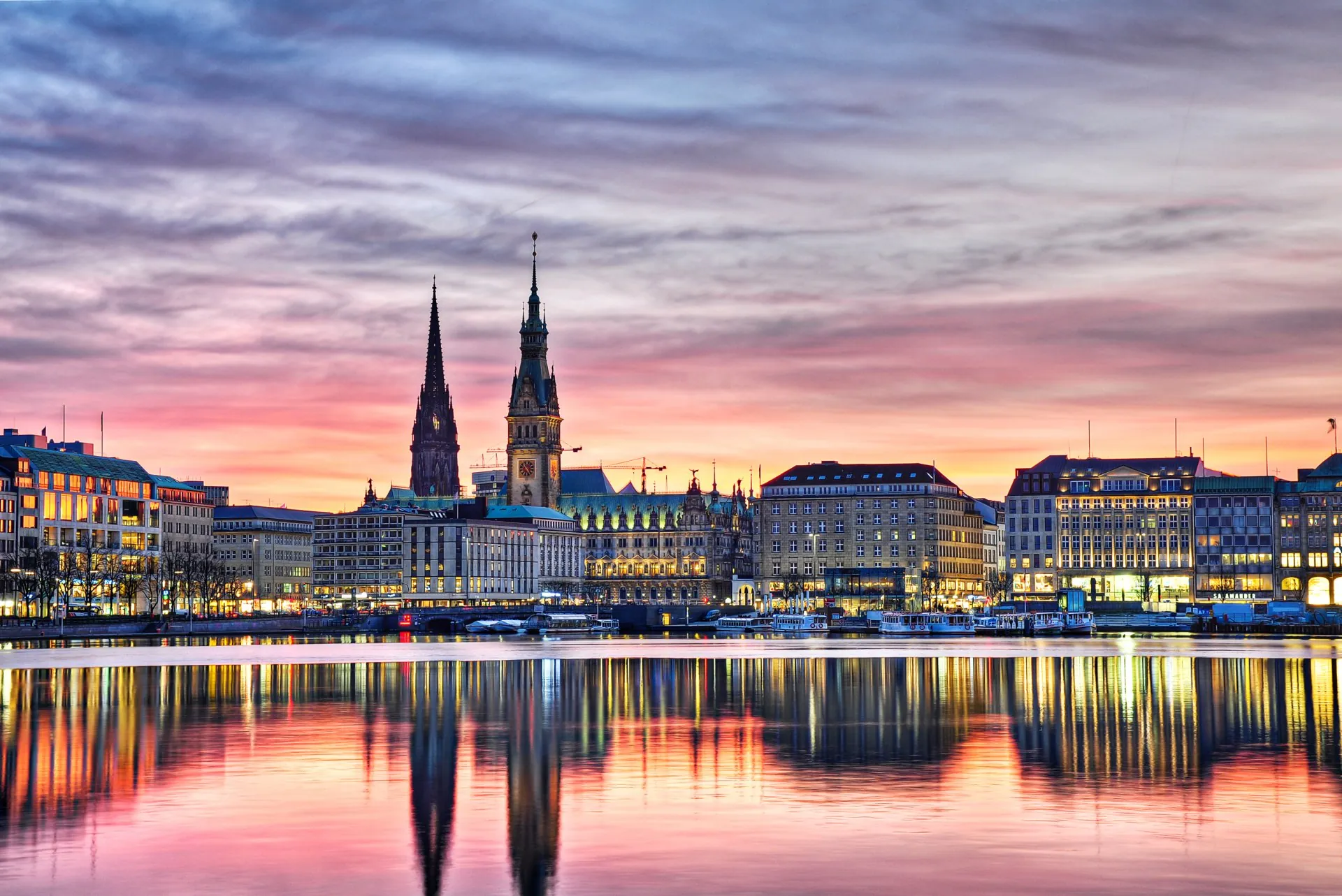Alster Sonnenuntergang Alster Sonnenuntergang