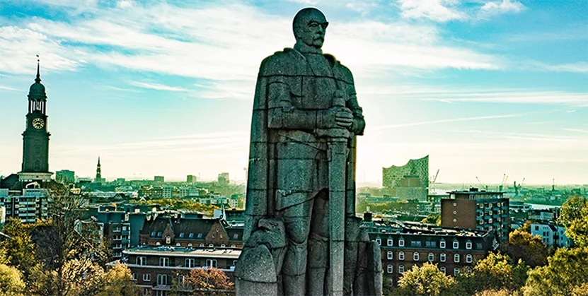 Denkmal aus der Luft fotografiert