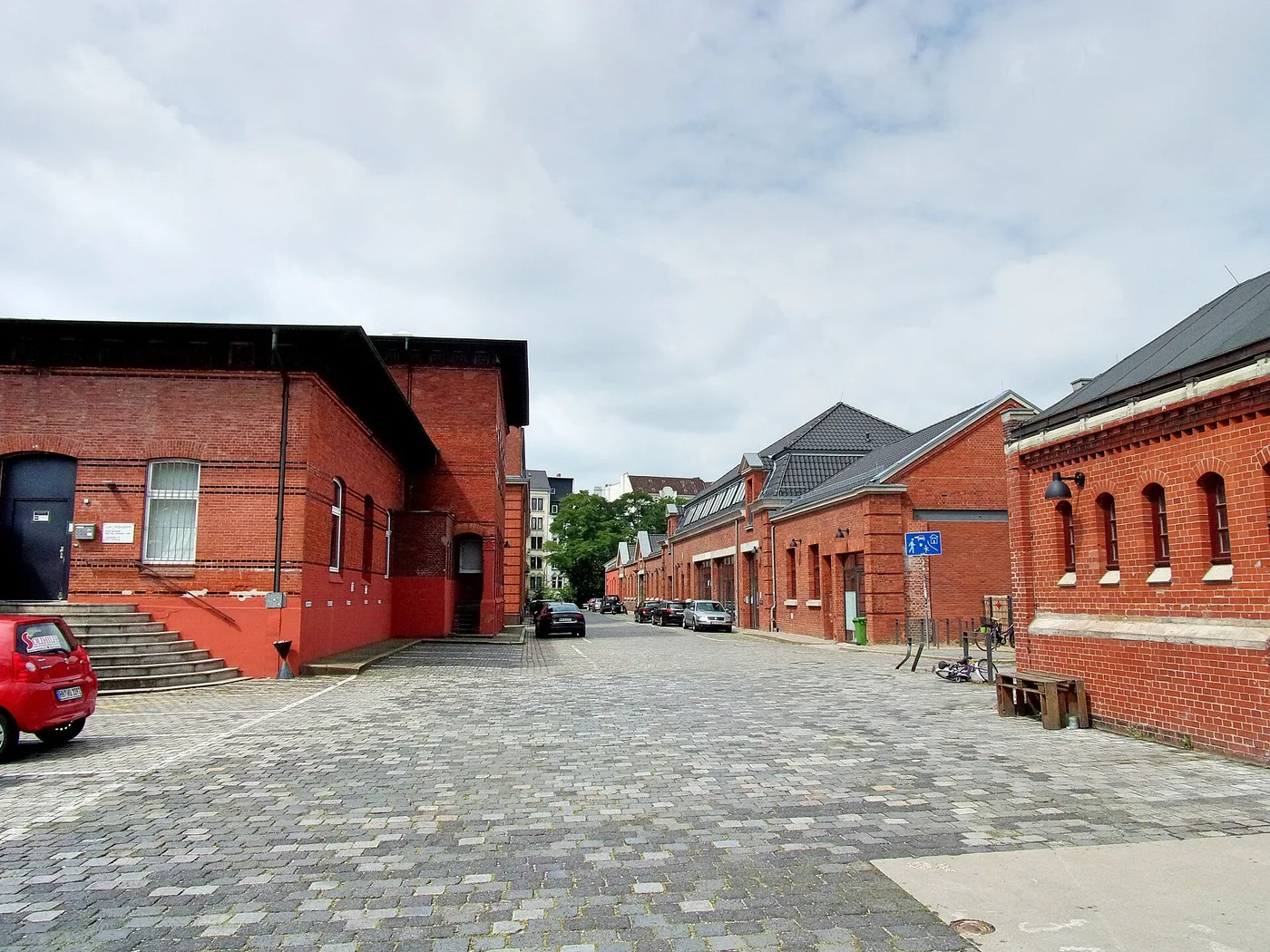 Backsteinhallen der Schanzenhöfe an der Lagerstraße in Hamburg