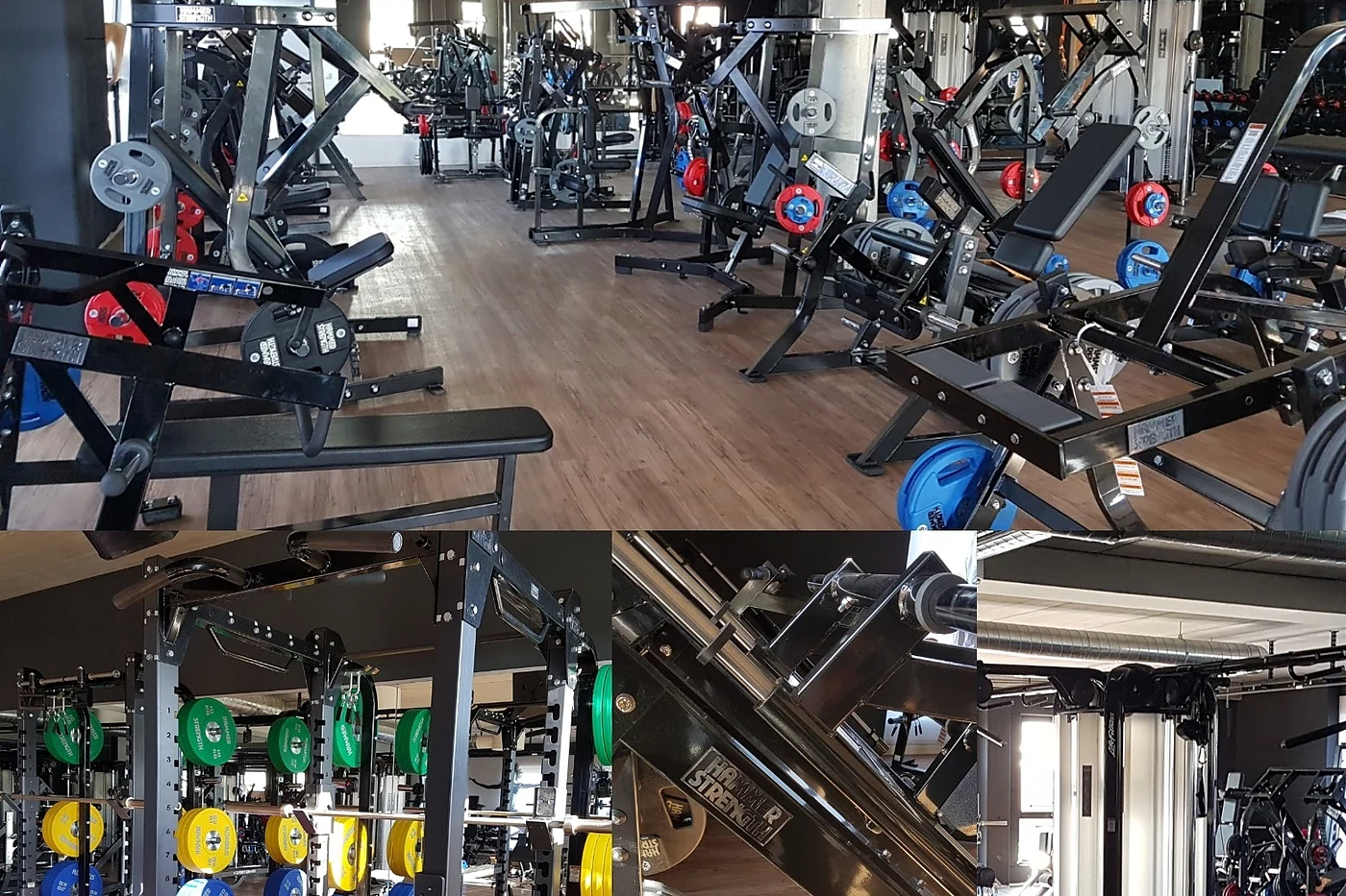 Trainingsfläche mit Geräten und Gewichten