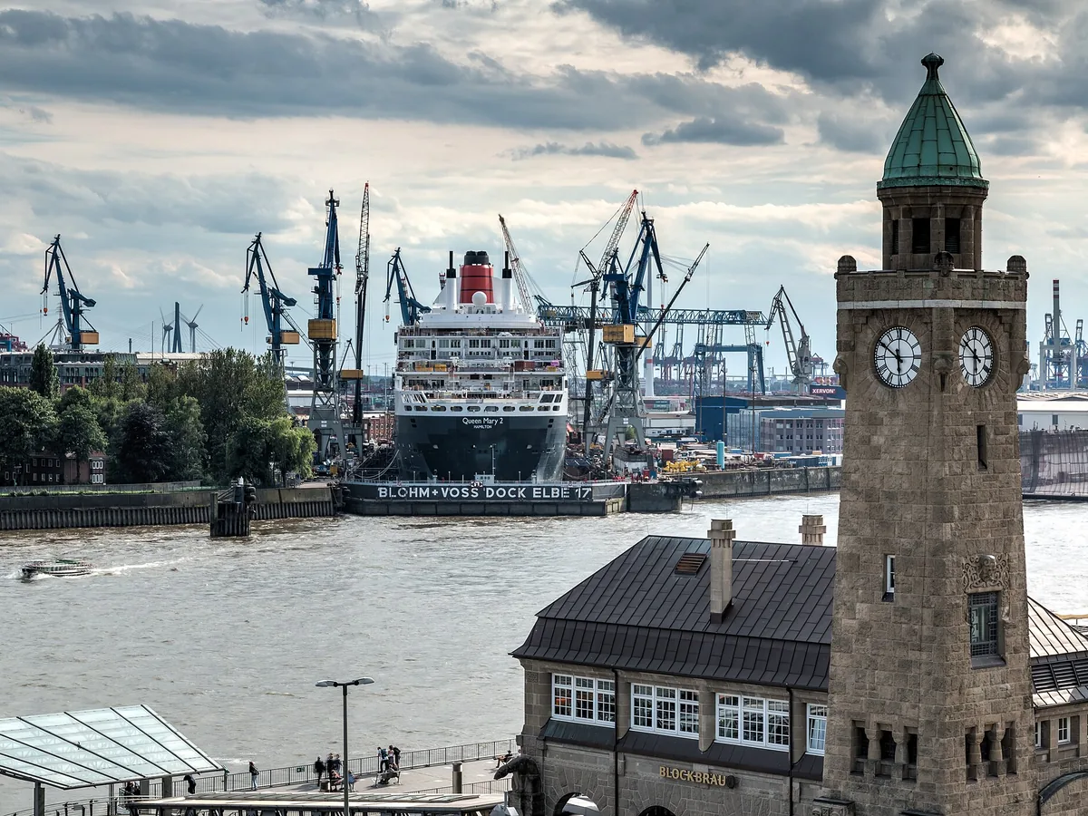 Ansicht von Elbe in Hamburg