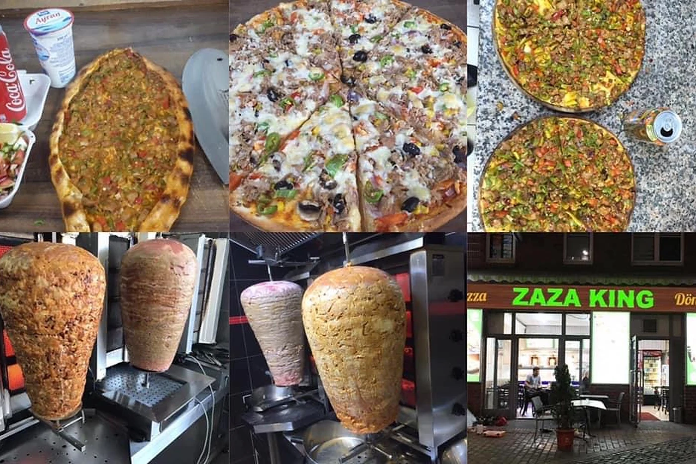 Pizzen und Drehspieße im Verkaufsraum