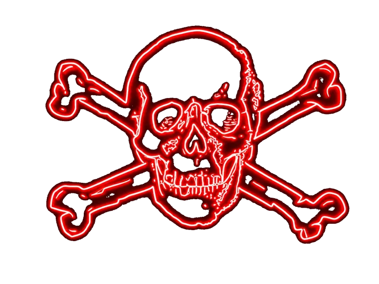 Neon-Totenkopf-Icon